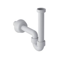 GEBERIT Odvod s vijčanim vezama za umivaonike i bude, horizontalno Odvod D=32mm, G=1 1/4" alpsko bijela